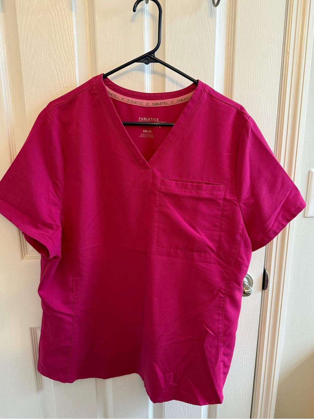 Pink scrub top